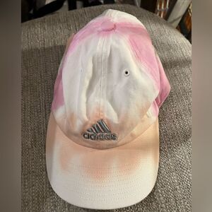 Ladies Adidas pink and orange tie dye ball cap